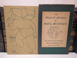 PAUL BUNYAN 1945 Heritage Press Illustrated Louis Untermeyer VG HC Slipcase - Bild 1 von 11