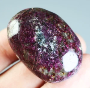 Piedra de palma de cristal de cuarzo turmalina roja natural Reiki muestra mineral curativa - Imagen 1 de 9