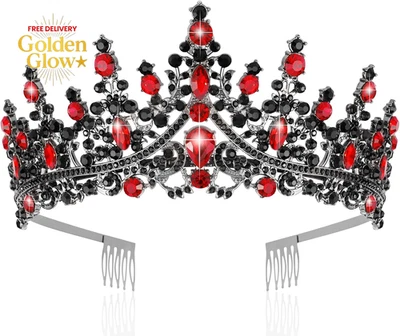 Corona Reina para Mujer Cristal Princesa Tiaras Estrás Boda Tiara para Novia Foto 1 de 4