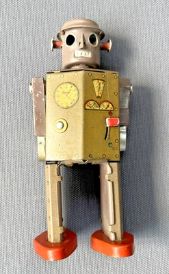 1940-е Атомный Робот Человек - Мини Робот Игрушка Сделано в Японии - Изображение 1 из 4