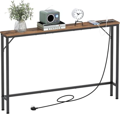 Slim Console Table with Charging Station, USB Ports & Power Outlets, Space-Saver - Image 1 of 4