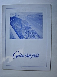 Vintage Golden Gate Fields Pferderennen Menü Berkeley ca 1948 - Bild 1 von 5