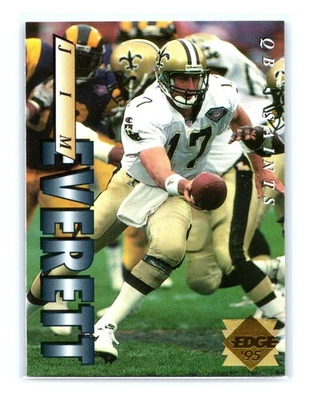 1995 Collector's Edge Football #138 Jim Everett Gold Logo New Orleans Saints - Image 1 of 2