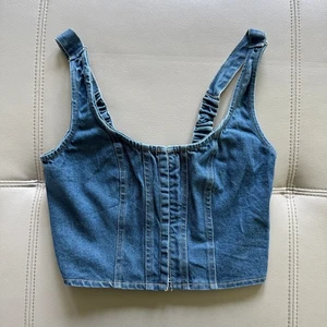 Corsé Lone Star Denim para mujer L azul broche delantero elástico trasero - Imagen 1 de 6