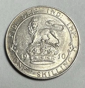 Great Britain One Shilling 1910 Choice Almost Uncirculated  - Picture 1 of 2