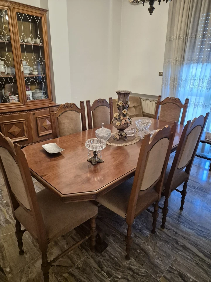 Tavolo con sedie legno massello - Immagine 1 di 1