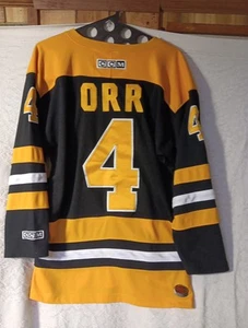 Bobby Orr Boston Bruins Black CCM NHL Jersey Mens Small EXCELLENT BLACK HOCKEY  - Picture 1 of 11