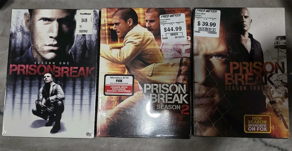 PRISON BREAK FOX Series Season 1 2 & 3 DVD NEW SEALED  - Image 1 of 1