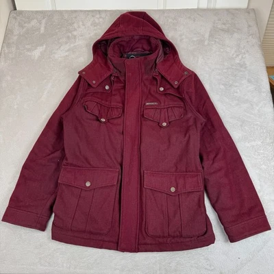 Vintage Coogi Parka Jacket Mens 2X Maroon Preowned Hooded Tactical Utility - Image 1 of 4