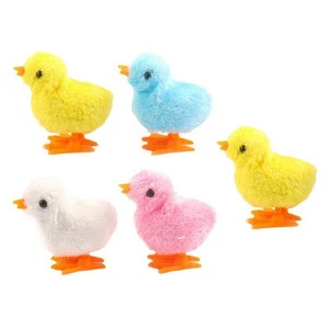 5Pcs Easter Wind Chick Toys Novelty Jumping Chicken Gag Plush Baby Chicks3223 - Picture 1 of 6