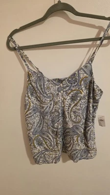 Camiseta sin mangas Old Navy para mujer XS azul cachemira botón informal costera boho preppy nueva con etiquetas Foto 1 de 4