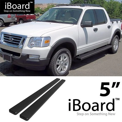 Running Board Side Step Nerf Bars 5in Black Fit Ford Explorer Sport Trac 07-10 - Image 1 of 4