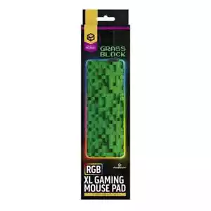 Powerwave LED RGB Minecraft Grass Block XL Gaming Desk Mat Mouse Pad 800x300mm - Picture 1 of 3