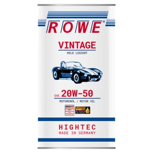 5 Litri Olio Motore Rowe HIGHTEC VINTAGE SAE 20W-50 MILD LEGIERT Auto Storiche - Foto 1 di 1