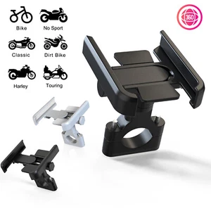 Aluminum 360° Bike Motorcycle Stand Bicycle Cell Phone Holder Handlebar Mount US - Photo 1 sur 35