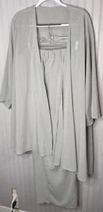 Boutique Womens JACKET & PANT SET 4X Flowy Gray Career 2 PIece Pockets NWOTS - Picture 1 of 15