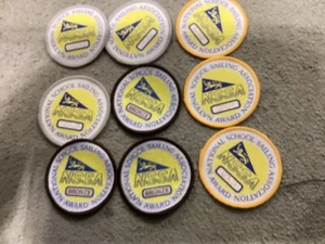 9 Sailing round cloth Badges School Sailing Award - Picture 1 of 2