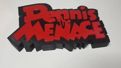 ABELS3D.COM Dennis the Menace - 3D Printed comic book logo - shelf art
