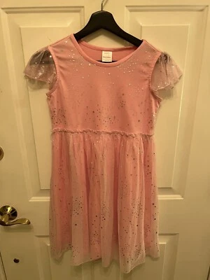 Vestido Niña Hanna Andersson Rosa Tiule Planet Plata Talla 140 Us 10 Foto 1 de 4