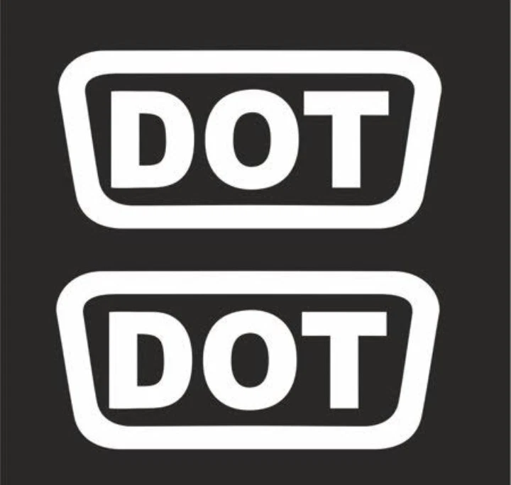 (2x) Pegatinas de casco de motocicleta DOT de 1" \ Paquete de 2 calcomanías Harley Suzuki Yamaha  Foto 1 de 1