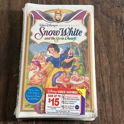 NEW Sealed Walt Disney's Masterpiece Snow White and the Seven Dwarfs VHS  - Image 1 of 4