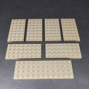 LEGO 4x8 Plates 3029 3035 Old Dark Gray Plate Lot of 7 - Picture 1 of 4