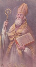SANTINO HOLY CARD ANTIQUE IMAGES ST. AGOSTINE PRAYER PRAYER