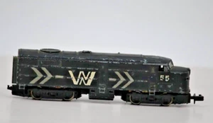 Custom Painted VW Black N Scale Diesel Locomotive - F7A Lights up & Runs - Picture 1 of 8