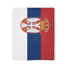 Serbia  Flag Fleece Sherpa Blanket