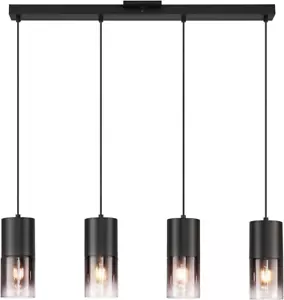 Black Kitchen Island Pendant Light Industrial Black Glass Pendant Lamp 3*E26 Bul - Picture 1 of 7
