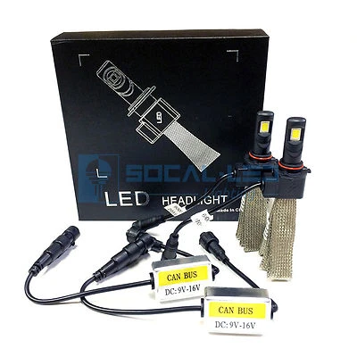 Fanless LED Headlight Kit HB3 9005 6000K Bright White Canbus Conversion Bulbs - Image 1 of 4