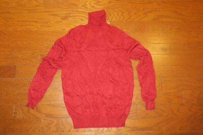 M ❤️ VICTORIA'S SECRET ❤️26" SUÉTER TOP BEIGE 85% SEDA CUELLO ALTO JERSEY LARGO Foto 1 de 3