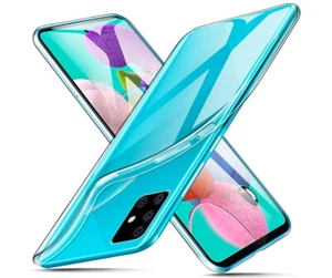 Housse pour Samsung Galaxy A51 housse de téléphone portable housse silicone étui souple transparent clair - Photo 1/5