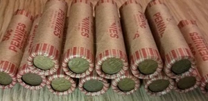 Lincoln rotolo centesimo di grano 50(C) 1909-1958 con centesimo in acciaio tutti e 5 decenni - Foto 1 di 3