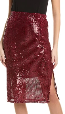 Saia Midi Vince Camuto Fina Lantejoulas L135728 Feminina Tamanho XS - Imagem 1 de 3