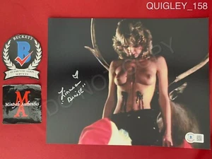 Foto di nudo firmata Linnea Quigley 8x10 Silent Night Deadly Night Beckett COA - Foto 1 di 1