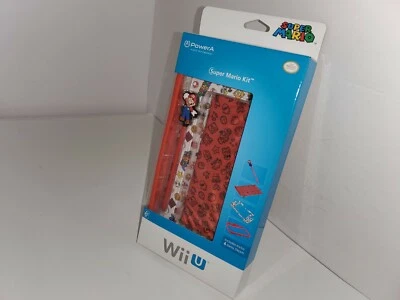 NUEVO Kit Super Mario Recubrimiento de Consola + Estuche + Parachoques + Lápiz para Nintendo Wii U Foto 1 de 4