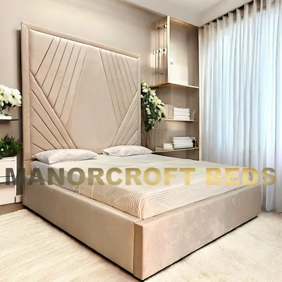 BE&D High Headboard Bed Ottoman Gas lift storage Imperial Tall Double & King Size Bed