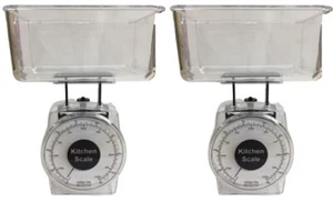 Mini Analog Kitchen Food Scale w/Measuring Bowl "1000g/2lb,3oz" Capacity, 2 Pack - Picture 1 of 7