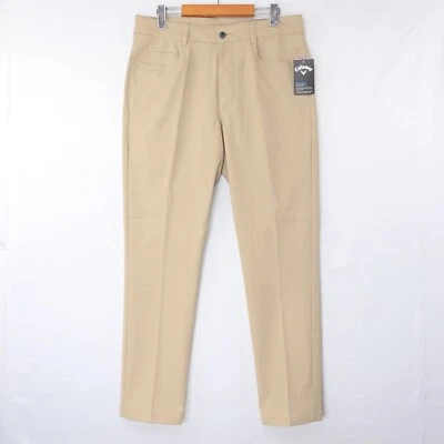 Pantalones de golf Callaway para hombre rendimiento elásticos beige tostado caqui Opti Dri UPF talla nuevos con etiquetas Foto 1 de 4