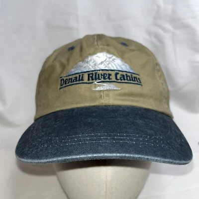 Denali River Cabins 帽子阿拉斯加旅行度假卡其色牛仔布可调节 — 第 1/4 张图片