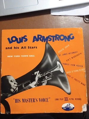 LOUIS ARMSTRONG & HIS ALL STARS 'NEW YORK TOWN HALL' 10" VINYL LP 1955 Foto 1 de 4