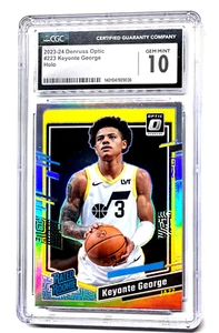 2023-24 Donruss Optic HOLO 223 Keyonte George Rookie Utah Jazz CGC 10 GEM MINT - Picture 1 of 3