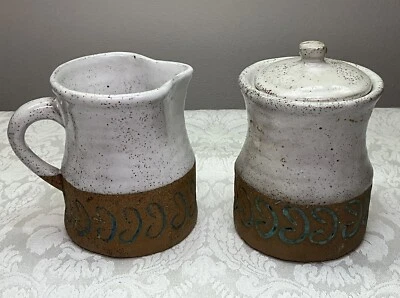 MCM Isla Del Sol 陶瓷陶器 波多黎各 Hal Lasky 糖碗,盖子 + 奶精 — 第 1/4 张图片