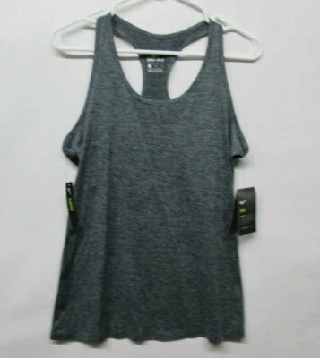 New NWT Nike Womens Dry Training Tank Top 889073 011 Black Gray White Slim M - Image 1 of 4