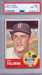 1963 Topps # 384 Bob Tillman Red Sox NM MT PSA 8 - Picture 1 of 1