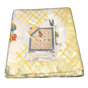 VTG Beacon Baby Blanket Cartoon Looney Acrylic Nylon Warner Bugs bunny tweety - Picture 1 of 10