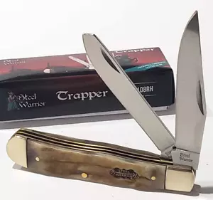 Frost Cutlery Steel Warrior Ram's Horn 2 Blade Trapper Folding Pocket Knife EDC - Picture 1 of 4