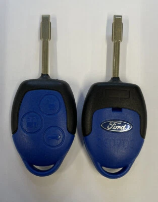 1 X FORD TRANSIT 3 BUTTON REMOTE KEY FOB MK7 TIPPER VAN BLUE TESTED & WORKING - Image 1 of 4