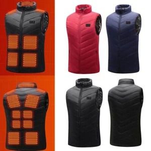 Heated Vest Warm Winter Warm Electric USB Jacket Men Women Heating Coat Thermal~ - Picture 1 of 19